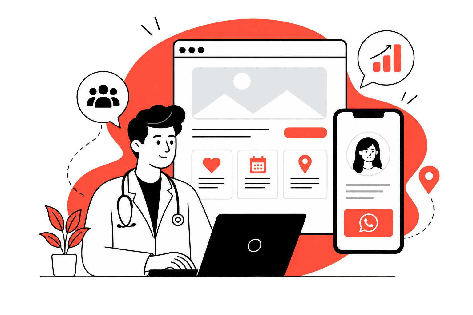 Diseño web y presencia digital para médicos